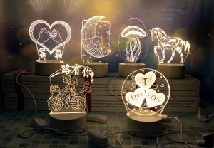 Đèn Ngủ LED 3D  Đèn Trang Trí Để Bàn  Quà Tặng Độc Đáo Đèn Trang Trí  Đèn Ngủ 3D Nhiều Mẫu Siêu Xinh - Đầu Cắm Sạc USB.