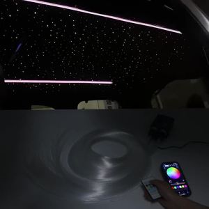 Kalada | New 16W Car Starry Sky Light RGB Fiber Optic RGBW Ceiling Car Home Decor Interior Atmosphere Light Twinkle Starry Stream Light