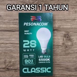 PESONACOM CLASSIC LAMPU LED BULB 28W 28 Watt SNI CAHAYA PUTIH COOL DAYLIGHT 6500K BERGARANSI 1 TAHUN BAGUS BERKUALITAS SUPER TERANG EKONOMIS BOHLAM BOLAM RUMAH KANTOR PALING MURAH TERMURAH