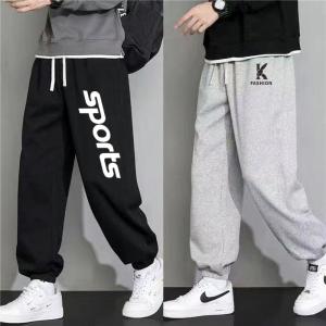 New 2025 Mens Spring Autumn Loose Fit Anti-Wrinkle Breathable Casual Long Pants Slimming Daily Sports Pants Elastic Waist