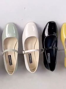 LFT SHOES 1 inch Womens High Heels Mary Jane Shoes school shoes Comfortable and casual French style#WX269
