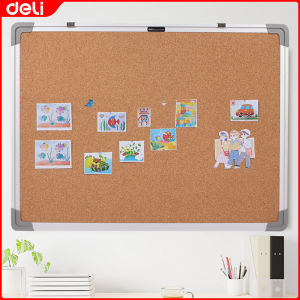 Deli E39053 Cork Board For Wall 24In×36In/600*900mm Brown
