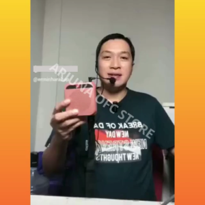 COD TaffSTUDIO Speaker Pinggang Mic Microphone Wireless Tour Guide Guru LED Voice Amplifier Mini S25