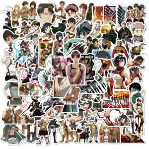 100pcs Anime Attack on Titan Graffiti Stickers DIY Phone Guitar Laptop Notebook Suitcase Cup Waterproof Sticker Kids Toy