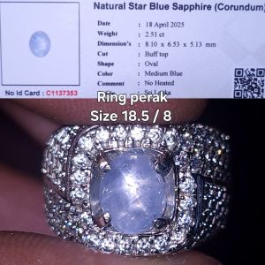 natural blue sapphire star ceylon safir srilanka no treatment BODY GLASS