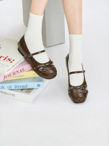 SANFU | Insole Heightening Ballet Style Soft Soled Mary Jane Flats