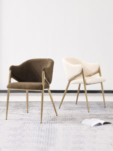 DUOBAOFUXING | Luxurious Wool Velvet Elegant Simple Negotiation Chair