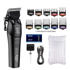 Kemei | Máy Cắt Tóc Điện Chuyên Nghiệp Kemei KM-1858 Cho Thợ Cạo Có Thể Sạc Lại Lưỡi Dao DLC Máy Cắt Tóc Nam Với Nhiều Cài Đặt Độ Dài