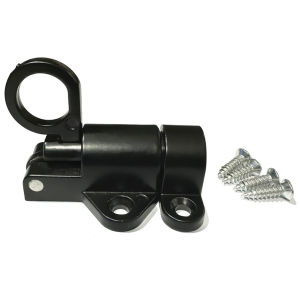 Aluminum Alloy Bolt Lock White/Gray Window Gate Security Pull Ring Spring Bounce Door Bolt Automatic Latch Lock Door Hardware