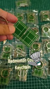 Rantai Kunci Gelanggang Badminton / Badminton Court Keychain - Hadiah Cenderahati Hiasan Gift Souvenir Decoration