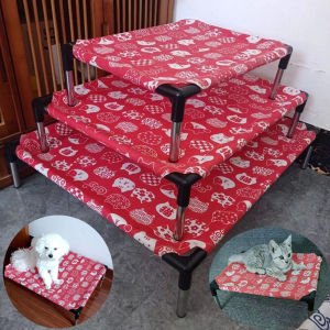 Cooling Pet Elevated Cat Dog Bed: Portable Detachable Raised Pet Cots for Indoor & Outdoor Travel Camping Dog Pet Supplies