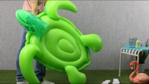 INTEX Inflatable Lil Sea Turtle Ride On Pool Float Swimming Pool Swimming Ring Swimming Float Baby Kids Pelampung Duduk 57524