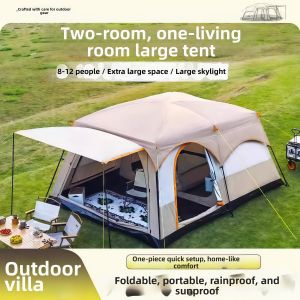 BEIANLANG | Double Layer Rainproof & Sun-proof Camping Tent Two Rooms and One Hall Portable