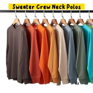 Liso wear - Sweater polos crewneck pria  | sweater besic sweater rounghneck oversize polos