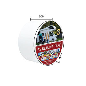 16.4ft RV Sealant Tape White Waterproof UV&Weatherproof Sealant Roofing Tape For RV Repair Window Boat Sealing Camper Roof Leaks