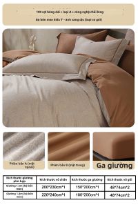 Mercury | Bộ Chăn Ga Gối 4 Món Bằng Cotton Dài Sợi Đôi Sợi 100 Chiếc Sang Trọng