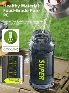 XIAOCHUSHU | Durable and Portable Water Bottle 2000ml