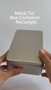 Metal Tin Box Storage / Packaging Small Tin Box / Rectangular Square Box / Aluminum Storage Box for Cookies Tea Leaves Coffee Aluminum Container Set