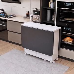 ECOR Folding table movable retractable multifunctional table small house must have table