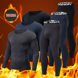 2-piece Autumn And Winter Solid Color Fashionable Casual Base Set Slim Fit Sports Fitness Long Sleeved Pants Warm Underwear Set