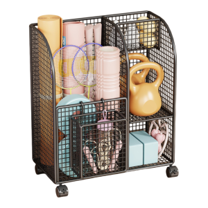 Home Large Capacity Sliding Yoga Mat Storage Basket