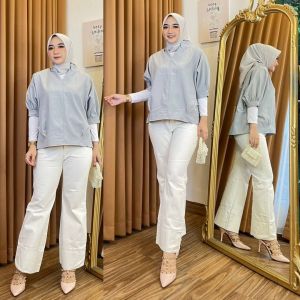 Kemeja Juwita Casual Women New | Shirt korean style pakaian atasan wanita trend Linen #1155