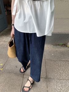 High Waist Straight Leg Jeans Womens Summer Thin Dad Pants plus Size Slimming Denim Trousers Casual Fashion plus Size MM