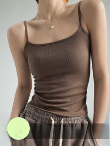 MiiOW | เสื้อกล้ามแขนกุดแบบลำลองสำหรับผู้หญิงในฤดูร้อนปี 2025 เสื้อชั้นในแบบสวมคอกลมสำหรับใส่ด้านนอกและด้านใน ดีไซน์หลังสวยงาม ไม่มีแขน