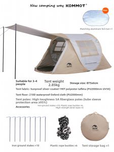 kommot | Quick Setup Automatic Folding Rainproof Tent
