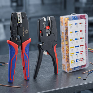 LR-30J Ratchet Crimping Pliers Pre-insulated Cold Press Terminal Crimper for Automotive Wire Connectors Car RV Electrical Wiring