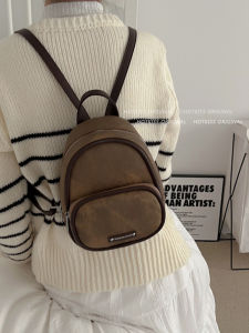 Retro Mini Double Shoulder Bag Womens Autumn Winter New Fashion Commuter Handbag High-End Sensation Stylish Backpack