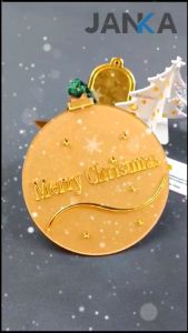 JANKA Hiasan Gantungan Merry Christmas Pohon Natal Akrilik Aksesoris Gantungan Ornamen Dekorasi Acrylic Christmas Tree