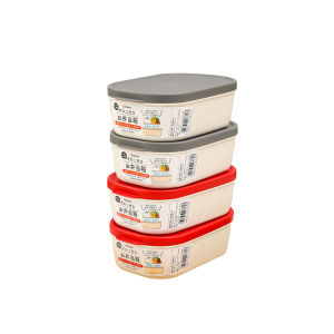 กล่องข้าวพลาสติก 2 ช่อง กล่องอาหารสไตล์มินิมอล ภาชนะใส่ผลไม้ อาหาร ขนม มี 2 สีให้เลือก กล่องอาหารกลางวัน  หนาเเละทนทาน ขนาดกะทัดรัด พกพาสะดวก