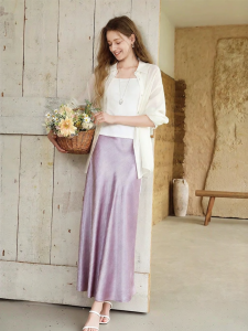 XIANGYING | 100 Percent Acetic Acid French High Waist Fish Tail Half Skirt