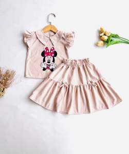 FREE NAMA|Setrok Anak Perempuan 1 sampai 7 tahun Karakter Lucu Bahan Knit Mexico