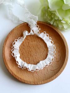 ไม่ยืดหยุ่นแคบ ลูกไม้ สำหรับตุ๊กตาเสื้อผ้าสัตว์เลี้ยงปลอกคอขอบตกแต่งส่วนลดออกแบบดอกไม้บ้านเย็บ DIY วัสดุ