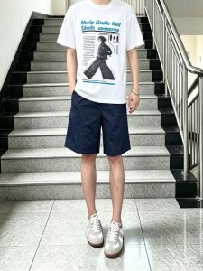 OUMULONG | Navy Quick-Drying Leisure Shorts