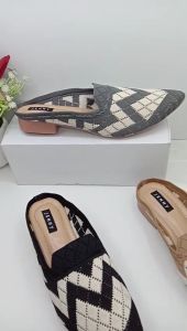 Sandal Sepatu Mules Rajut Import Wanita New Motif JTB-10
