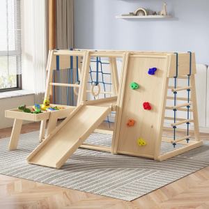 Baby Climbing Frame Toddler Indoor Playground Kids Climbing Gym Toddler Climbing Gym Indoor Solid Wood