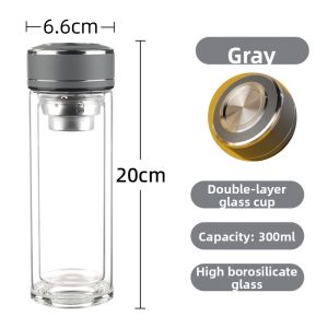 Heat Resistant Thermal Insulation Clear Double Walled Glass Cup