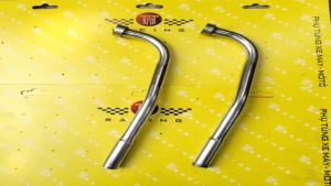 (IN21) CỔ PÔ 201 WAVE INOX - Size 22mm dùng hàng pô zin (MS04)