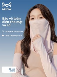 MiiOW | Khăn che mặt bằng lụa băng MiiOW mùa hè cho nữ che toàn bộ khuôn mặt chống tia UV thoáng khí khi đi xe đạp và lái xe