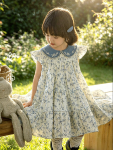 YOEHYAUL | Fresh Flower Print Summer Dress For Girls