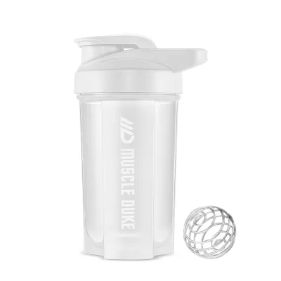 MUSCLE DUKE | Shake Bottle With Mixer Ball and Measurement Marks for Fitness 420ml