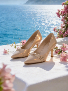 Josiny | Comfortable Nude High Heels Shoes