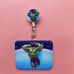 Disney Superhero Horizonta Card Holder Retractable Buckle Business Badge Card Case Men Card Clip Doctors Nurses Hang credencial