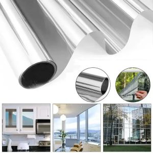 Window Film One Way Mirror Film Daytime Privacy  Non-Adhesive Decorative Heat Control Anti UV Window FQ5213-fro