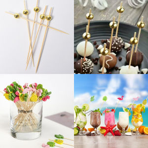 100Pcs Tusuk Buah Tusukan Buah Karakter lucu Bambu Fruit Toothpick Tusuk Cocktail Tusuk Kaido Tusuk Bekal Tusuk KueTusuk Dessert