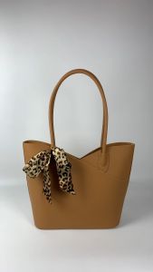 KD Kadinu กระเป๋าถือ สะพายไหล่ทรงช้อปปิ้ง แถมผ้าผูกโบว์ (H5851)