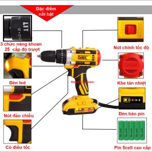 Máy khoan pin | Lõi đồng 100% | Pin  Cao Cấp | Khoan Tường | Bắn Vít | Khoan Sắt | Máy Khoan Có Búa